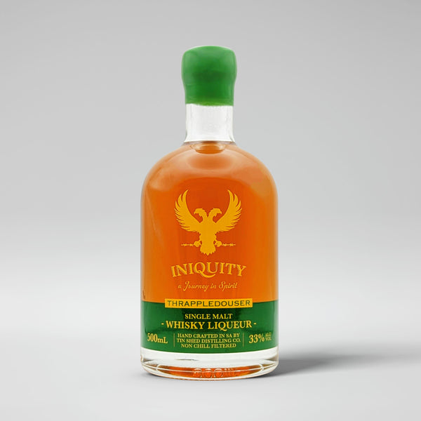 Iniquity Thrappledouser - Whisky Liqueur – Tin Shed Distilling Co.